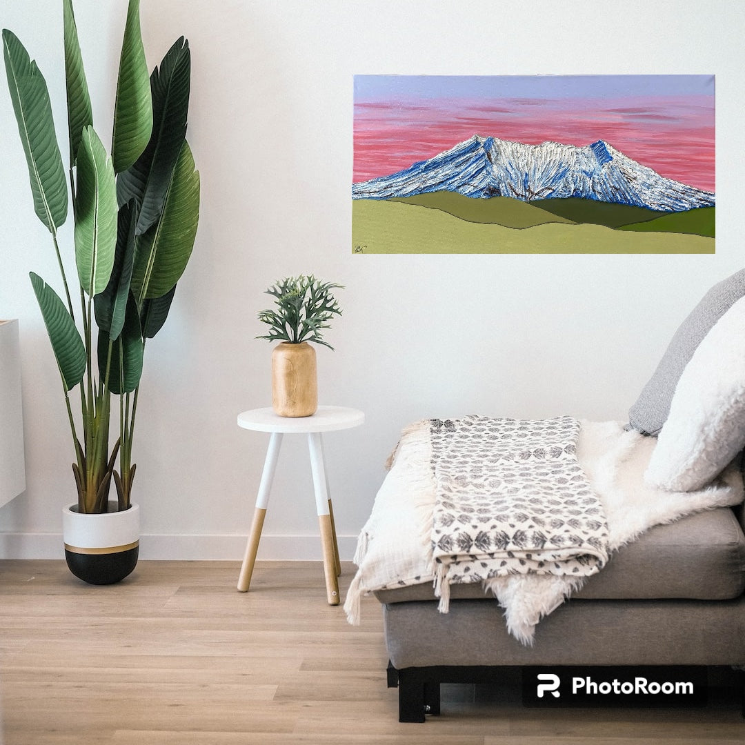 "Mt Ruapehu at Winter Sunset"